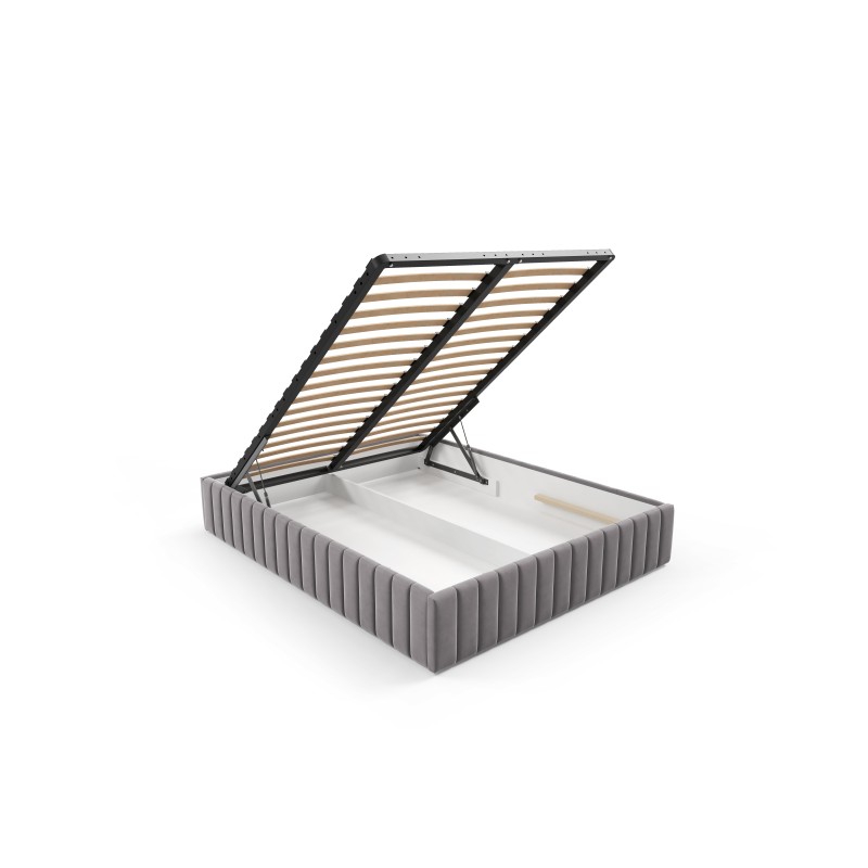 Cama tapizada Begi con contenedor para ropa de cama: confort y elegancia en tu dormitorio