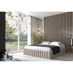 The Begi upholstered bed with a bedding storage compartment – comfort and elegance in your bedroom