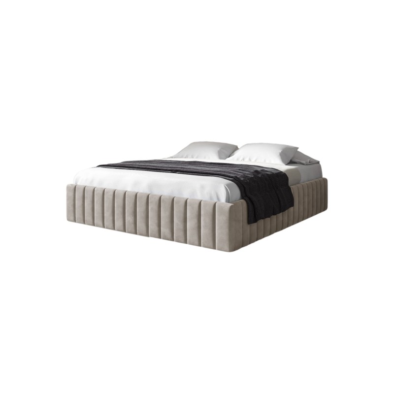 The Begi upholstered bed with a bedding storage compartment – comfort and elegance in your bedroom