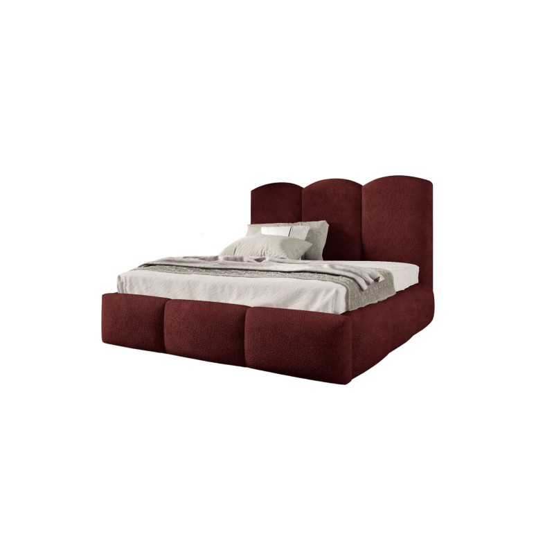 Omega Upholstered Bed with Storage for Bedding Boucle, Balo 20079 - comfort and style in one
