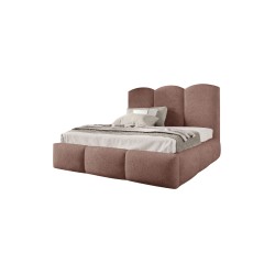 Omega upholstered bed with storage for bedding Boucle, Balo 20071 - comfort and style in one