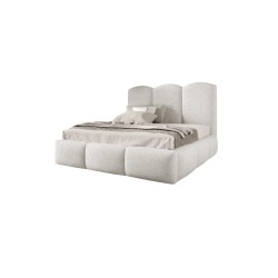 Cama tapizada Omega con contenedor para ropa de cama Boucle, Balo 20073 - confort y estilo en uno.