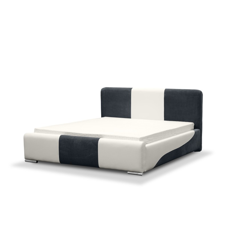 Orio Upholstered Bed with Bedding Storage | Best Quality Eco Leather, Madrid 920 + Dot 95