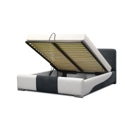 Gepolstertes Bett Orio mit Bettkasten | Beste Qualität Eco-Leder, Madrid 920 + Dot 95