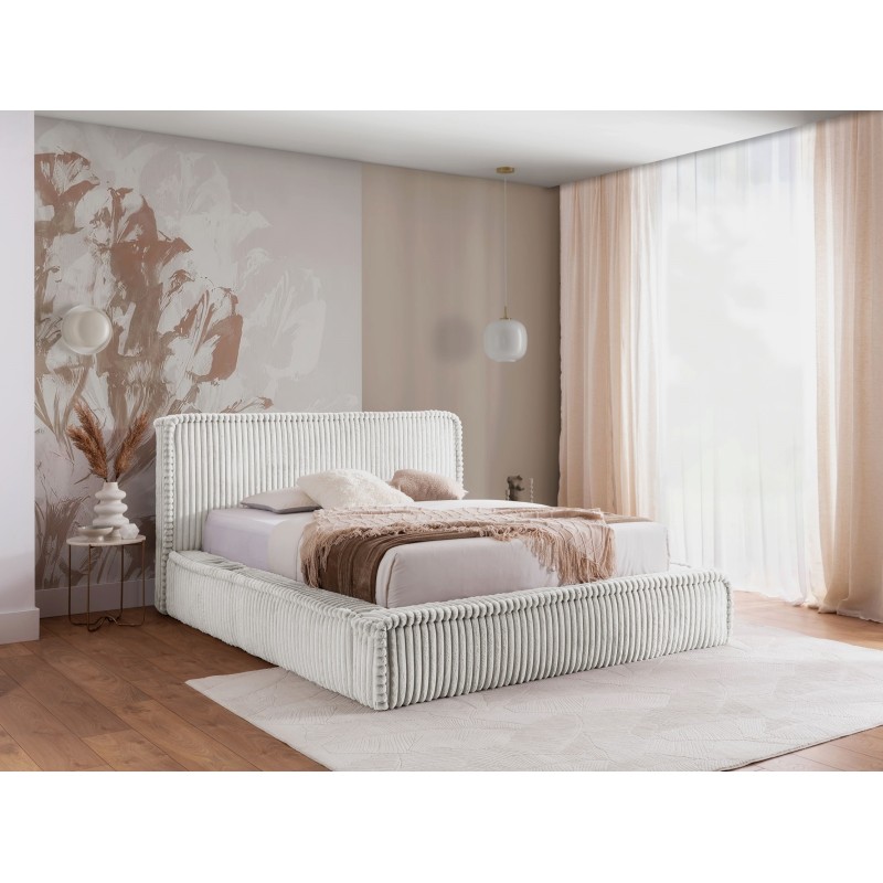 Cama Tapizada Torino con Contenedor para Ropa de Cama - Comodidad y Elegancia Excepcional