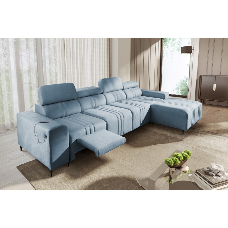 Ecksofa Verona XII Mix mit Schlaffunktion Samt, Vena 6 - Eleganz und Komfort in einem Möbelstück