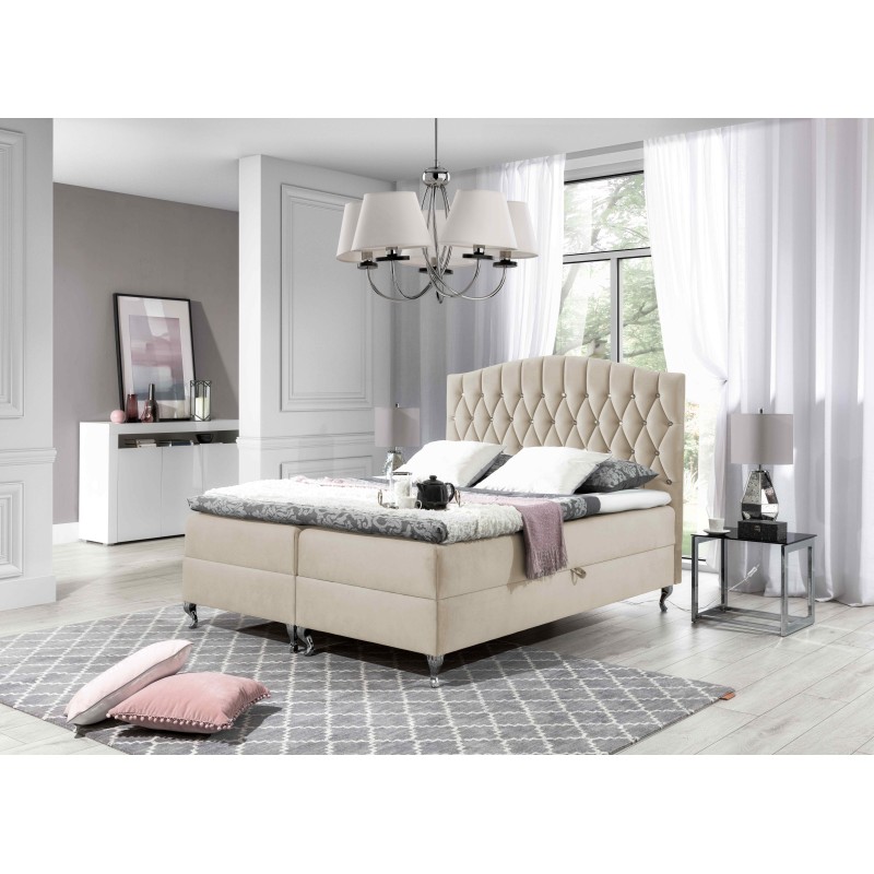 bMeta Title:/b Tono Continental Bed with Decorative Quilting - Luxury and Functionality in One