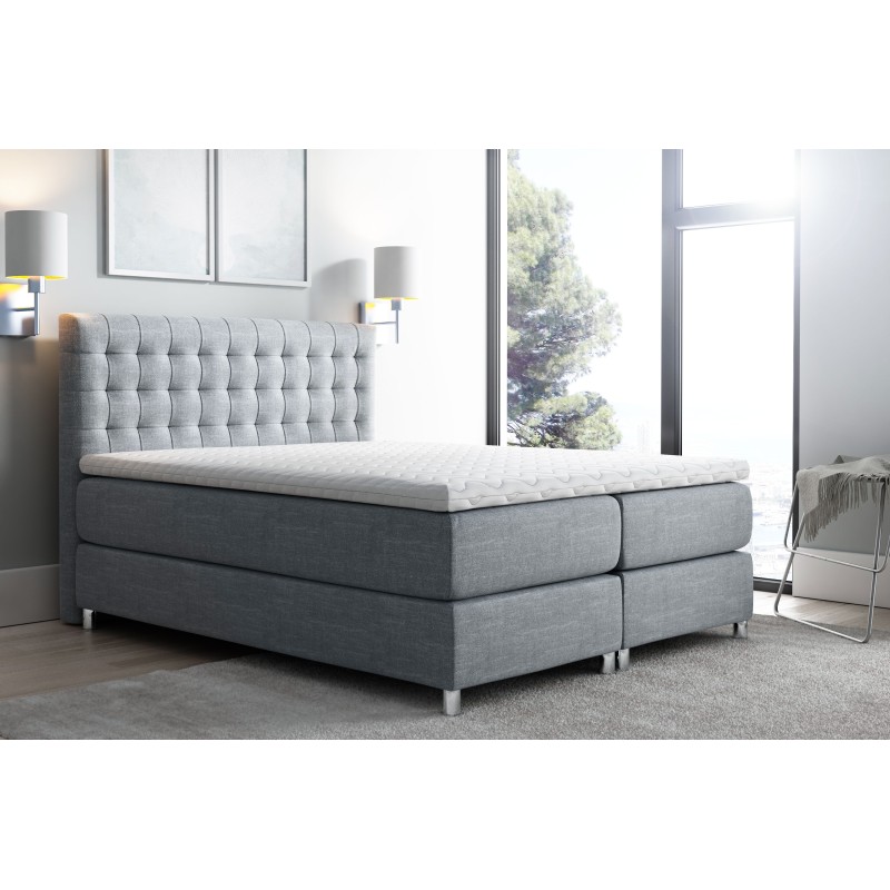 Cama continental Hexa con acolchado decorativo: descanso lujoso