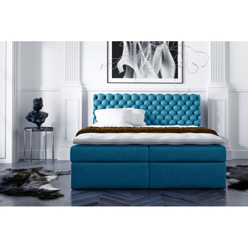 bMeta Title:/b Cama continental Lumo con acolchado decorativo - Lujo y comodidad en tu dormitorio