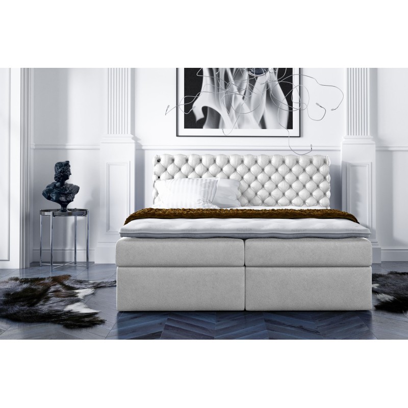 bMeta Title:/b Cama continental Lumo con acolchado decorativo - Lujo y comodidad en tu dormitorio