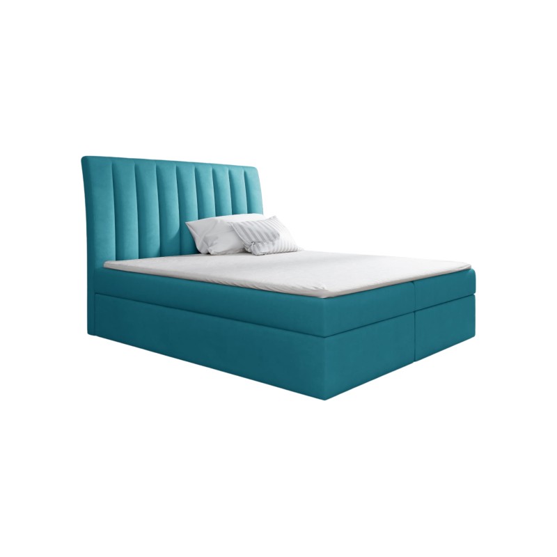 Cama continental de lujo y cómoda Rene con contenedor para ropa de cama.