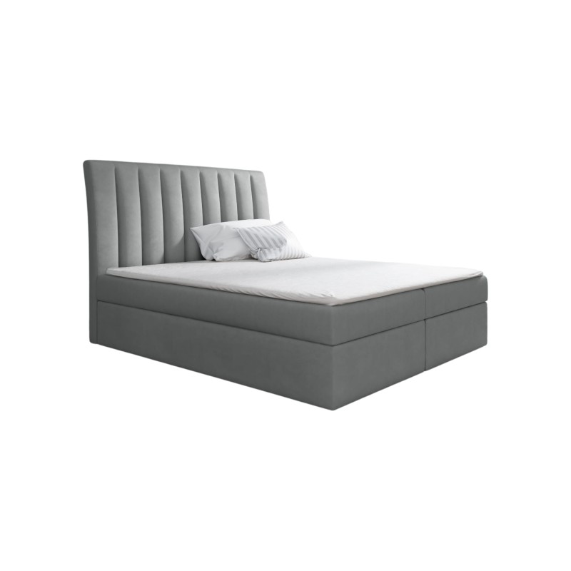 Cama continental de lujo y cómoda Rene con contenedor para ropa de cama.