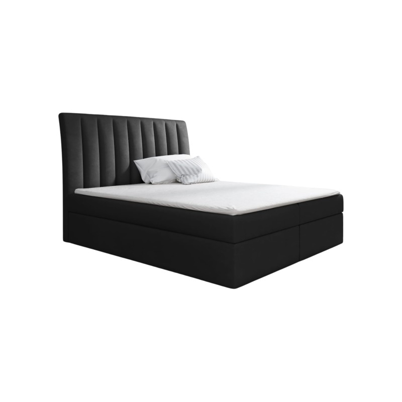 Cama continental de lujo y cómoda Rene con contenedor para ropa de cama.