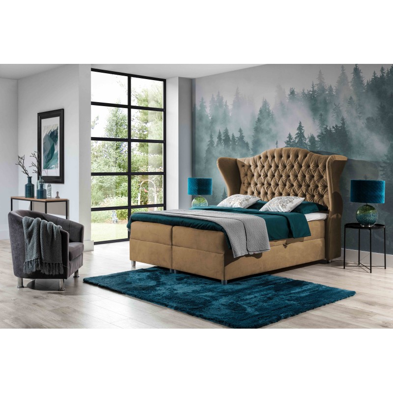 Das Kontinentalbett Vita mit dekorativer Kopfteil-Steppung - Komfort und Eleganz in Ihrem Schlafzimmer.