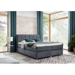 Cama continental Vita con costuras decorativas - Lujo y comodidad cada noche.