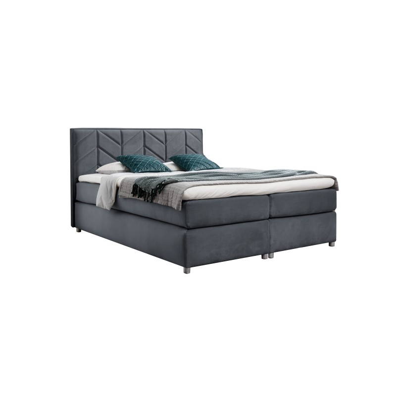 Cama continental Vita con costuras decorativas - Lujo y comodidad cada noche.