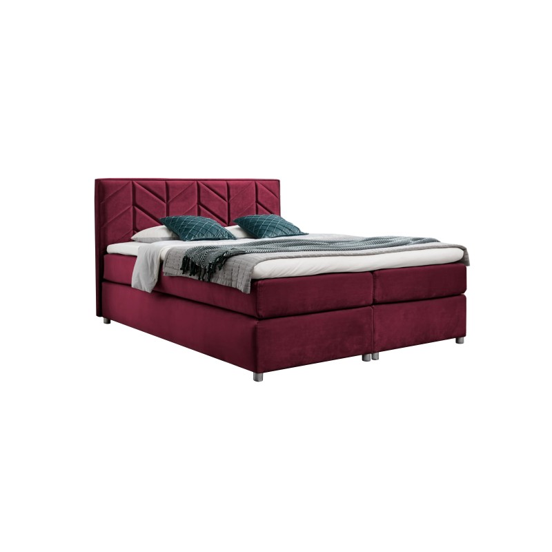 Cama continental Vita con costuras decorativas - Lujo y comodidad cada noche.