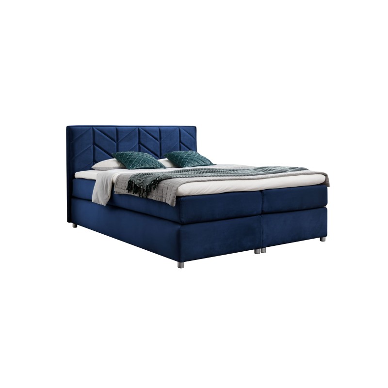 Cama continental Vita con costuras decorativas - Lujo y comodidad cada noche.