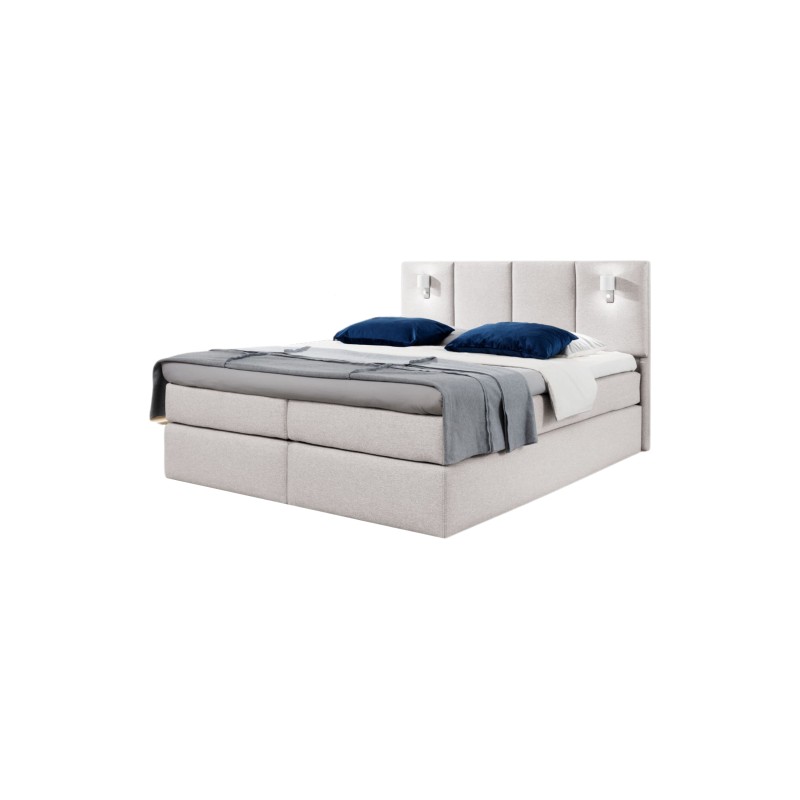 bMeta Title:/b Cama continental Forma con iluminación sensorial - nan, Raquel 16 | Ideal para tu dormitorio