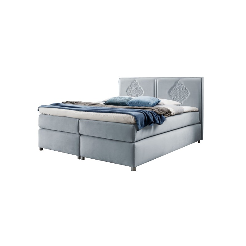 Cama continental Line con costuras decorativas: elegancia y confort del sueño