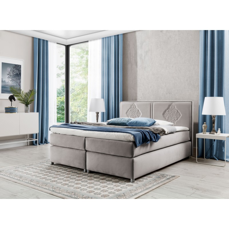 Line continental bed with decorative stitching – elegance and sleeping comfort