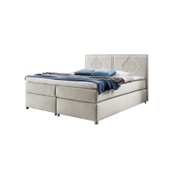 Cama continental Line con costuras decorativas: elegancia y confort del sueño
