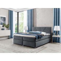 Cama continental Line con costuras decorativas: elegancia y confort del sueño