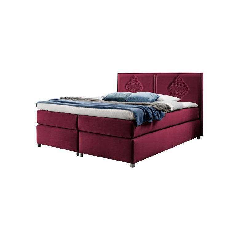 Cama continental Line con costuras decorativas: elegancia y confort del sueño