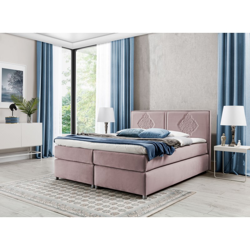 Line continental bed with decorative stitching – elegance and sleeping comfort