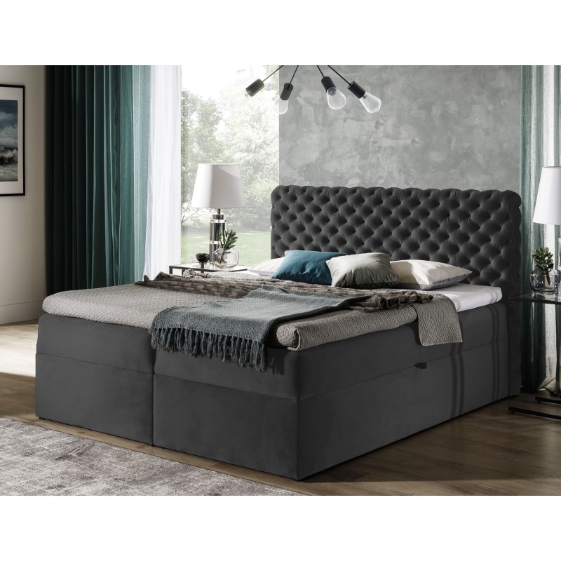Luxus-Continentalbett Chesterfield mit Memory - nan, Riviera 97 16 | Premium-Stil Schlafzimmer