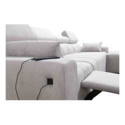 Esquina Verona XII Mix con función de cama de terciopelo, Vena 6 - elegancia y confort en un solo mueble.