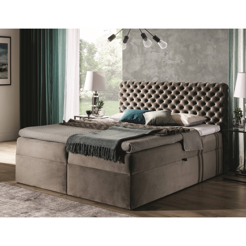 Luxus-Continentalbett Chesterfield mit Memory - nan, Riviera 97 16 | Premium-Stil Schlafzimmer