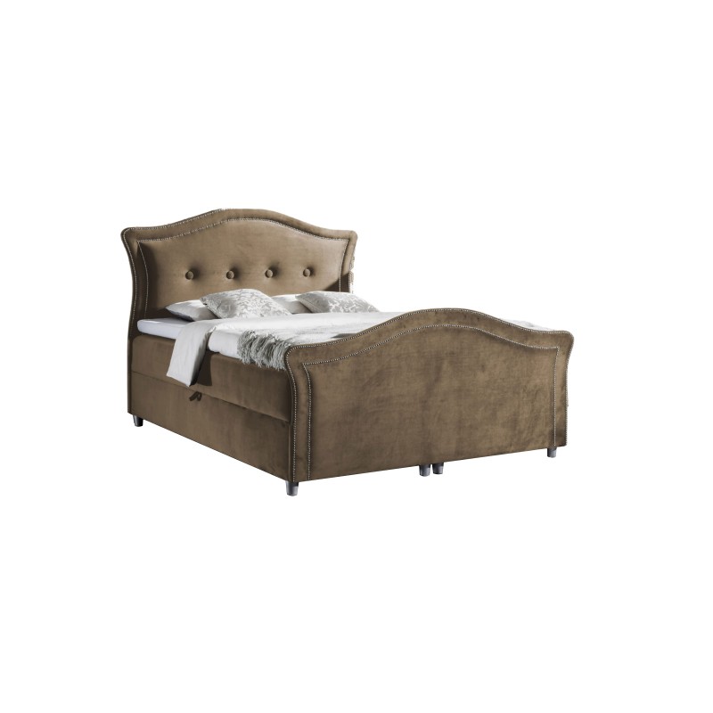 Cama continental Eden con contenedor para ropa de cama nan, Riviera 91 | Cama elegante y cómoda para el dormitorio