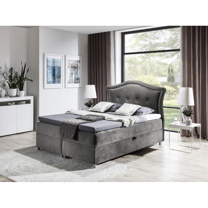 Cama continental Oaza con contenedor para ropa de cama - Lujo y confort para dormir.