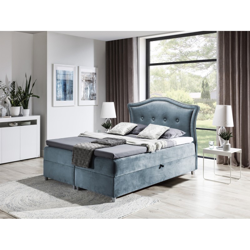 Cama continental Oaza con contenedor para ropa de cama - Lujo y confort para dormir.