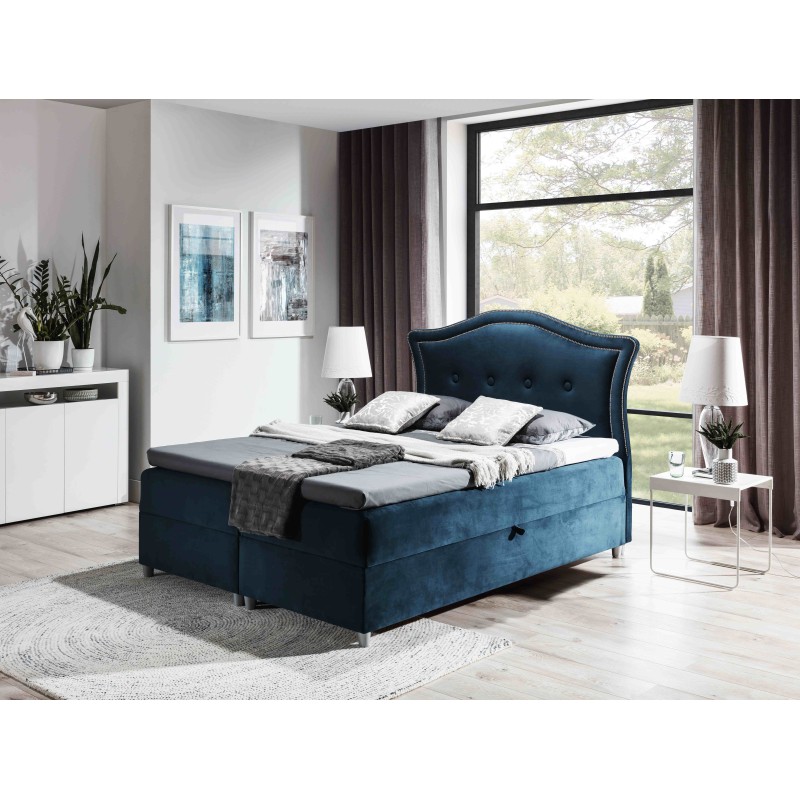 Cama continental Oaza con contenedor para ropa de cama - Lujo y confort para dormir.