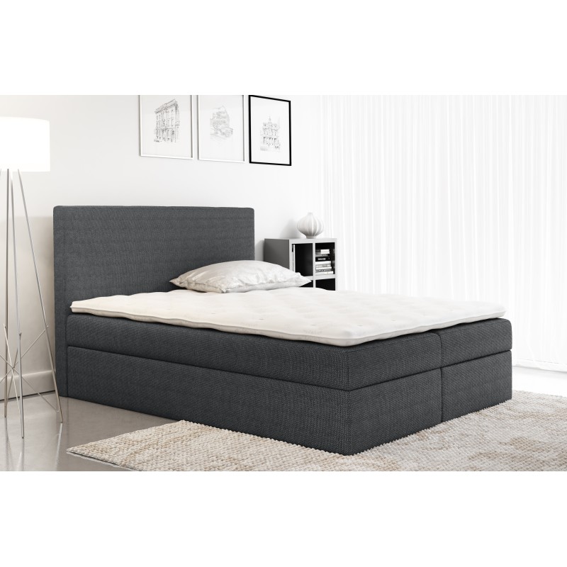 Cama Continental Rubin con Contenedor de Ropa de Cama en Tela nan, Olimp 18 | Comodidad y Practicidad en tu Dormitorio
