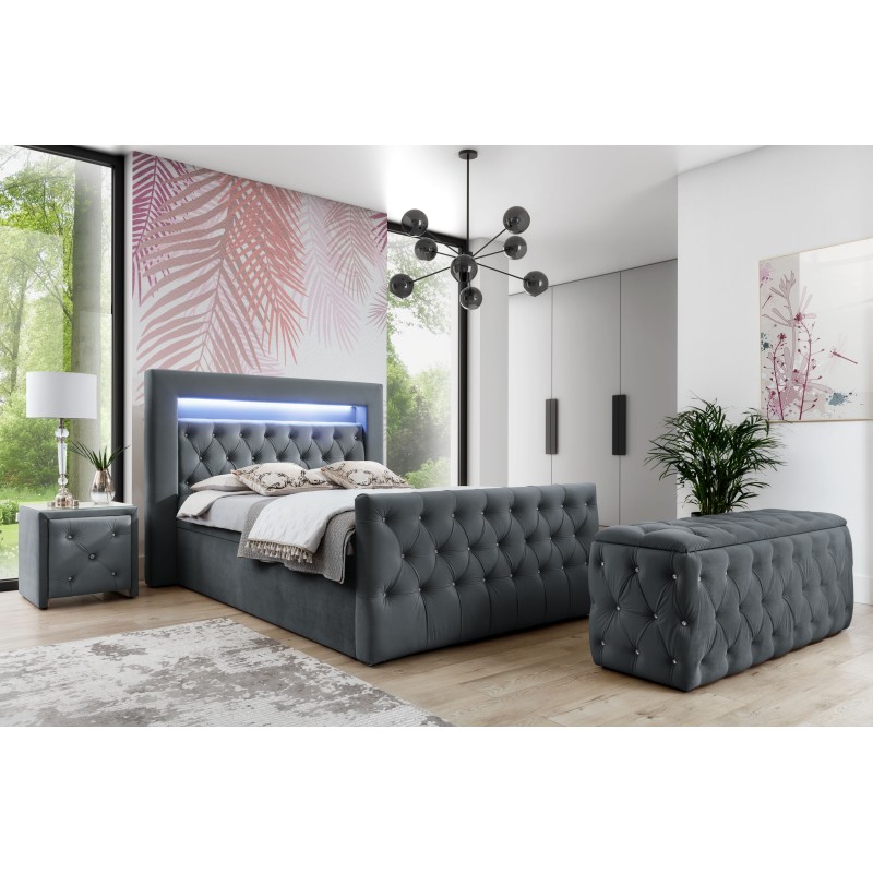 Cama Continental de Lujo Belvo con Iluminación LED | nan | Comodidad y Elegancia