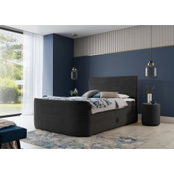 Lujo y Confort en el Dormitorio | Cama Continental Forma con Pufs para Ropa de Cama en Tejido nan