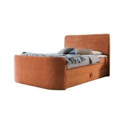 Luxury Bedroom Comfort | Continental Bed Forma with Storage Ottomans in Fabric