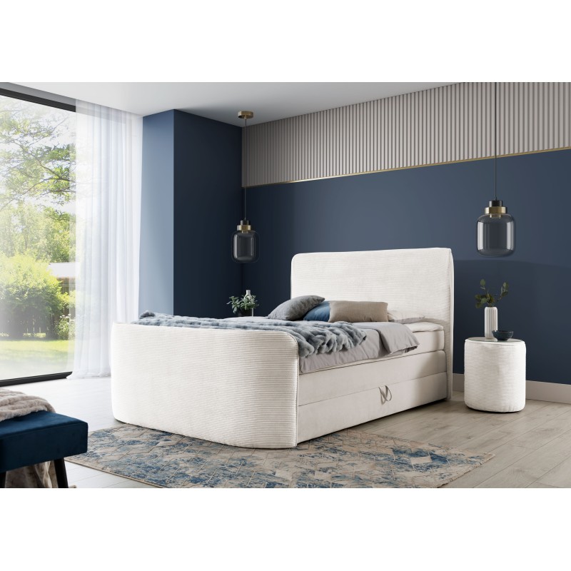 Luxury Bedroom Comfort | Continental Bed Forma with Storage Ottomans in Fabric