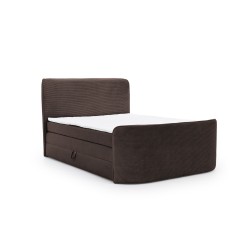 Lujo y Confort en el Dormitorio | Cama Continental Forma con Pufs para Ropa de Cama en Tejido nan
