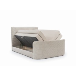 Lujo y Confort en el Dormitorio | Cama Continental Forma con Pufs para Ropa de Cama en Tejido nan