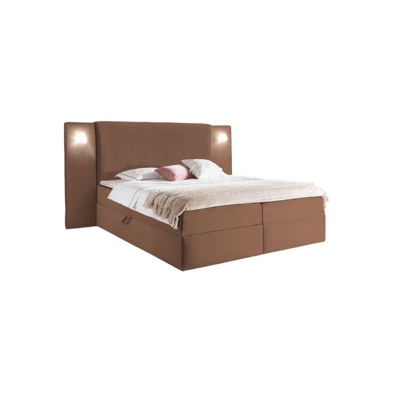 Cama Continental de Lujo Noxar con Iluminación Sensorial