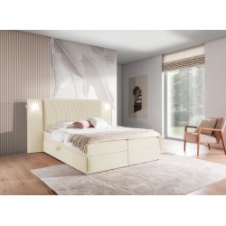 Cama Continental de Lujo Noxar con Iluminación Sensorial