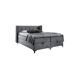 Cama continental Alvo con contenedor para ropa de cama en tela nan