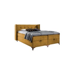 Cama continental Alvo con contenedor para ropa de cama en tela nan