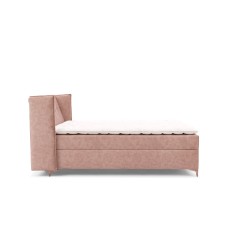 Continental bed Alvo with bedding storage in nan fabric