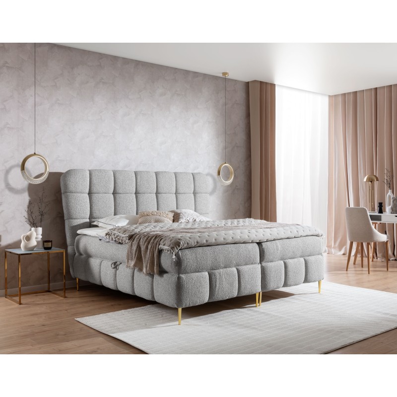 Prismo continental bed with decorative tufting – elegance and sleeping comfort