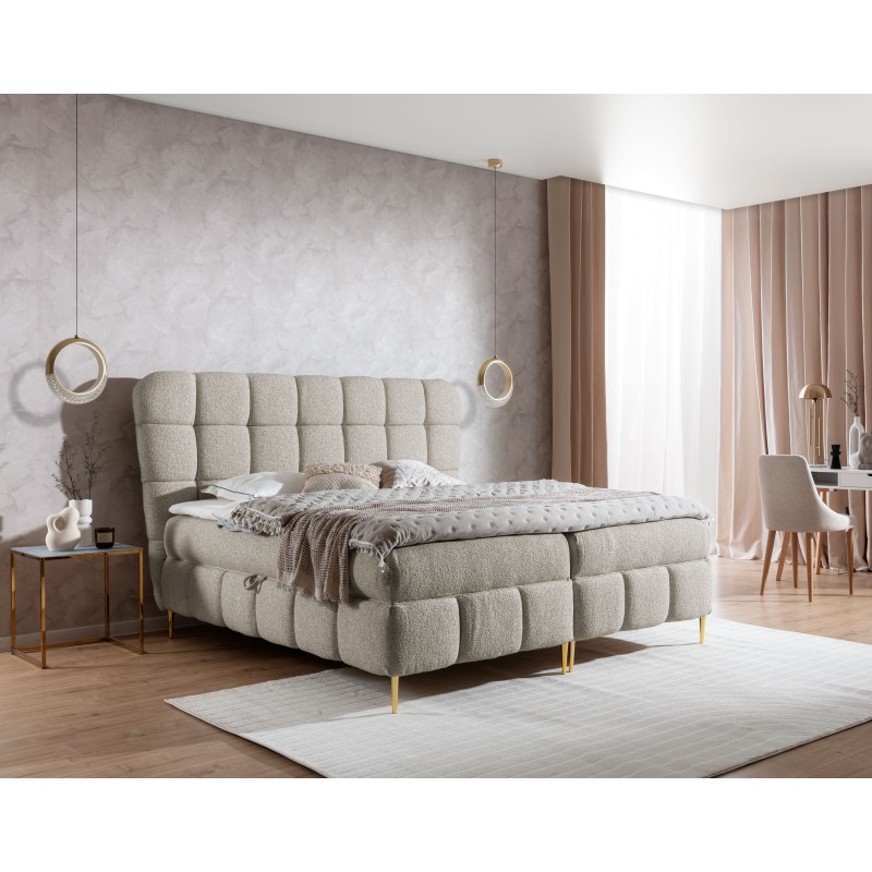 Prismo continental bed with decorative tufting – elegance and sleeping comfort